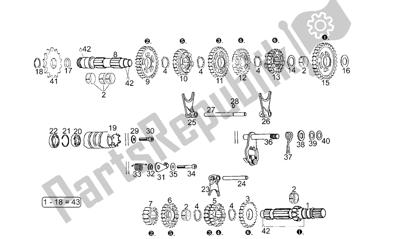 Aprilia rs 125 gearbox discount